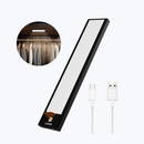 LUSQ® - Slimme Draadloze LED Kastverlichting met Bewegingssensor – Zwart -  60 LED via USB oplaadbaar – Verlichting met sensor – Dimbaar - Draadloos - USB oplaadbaar