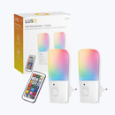 2 Stuks - Nachtlampje Kinderen - Stekkerlamp - Nachtlampje Stopcontact - Multi Colour met afstandsbediening