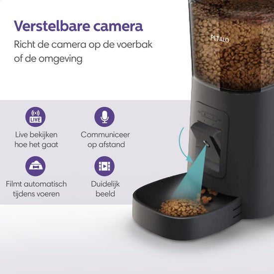 View met camera - Voerautomaat Kat/Hond - Smart en Vershoudend