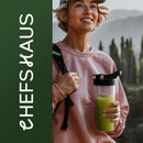 CHEFSHAUS Küchenmixer – 1,5-Liter-Glasbehälter &amp; 700-ml-Becher für unterwegs – Grau/Schwarz – 1200-W-Smoothie-Maker – BPA-frei